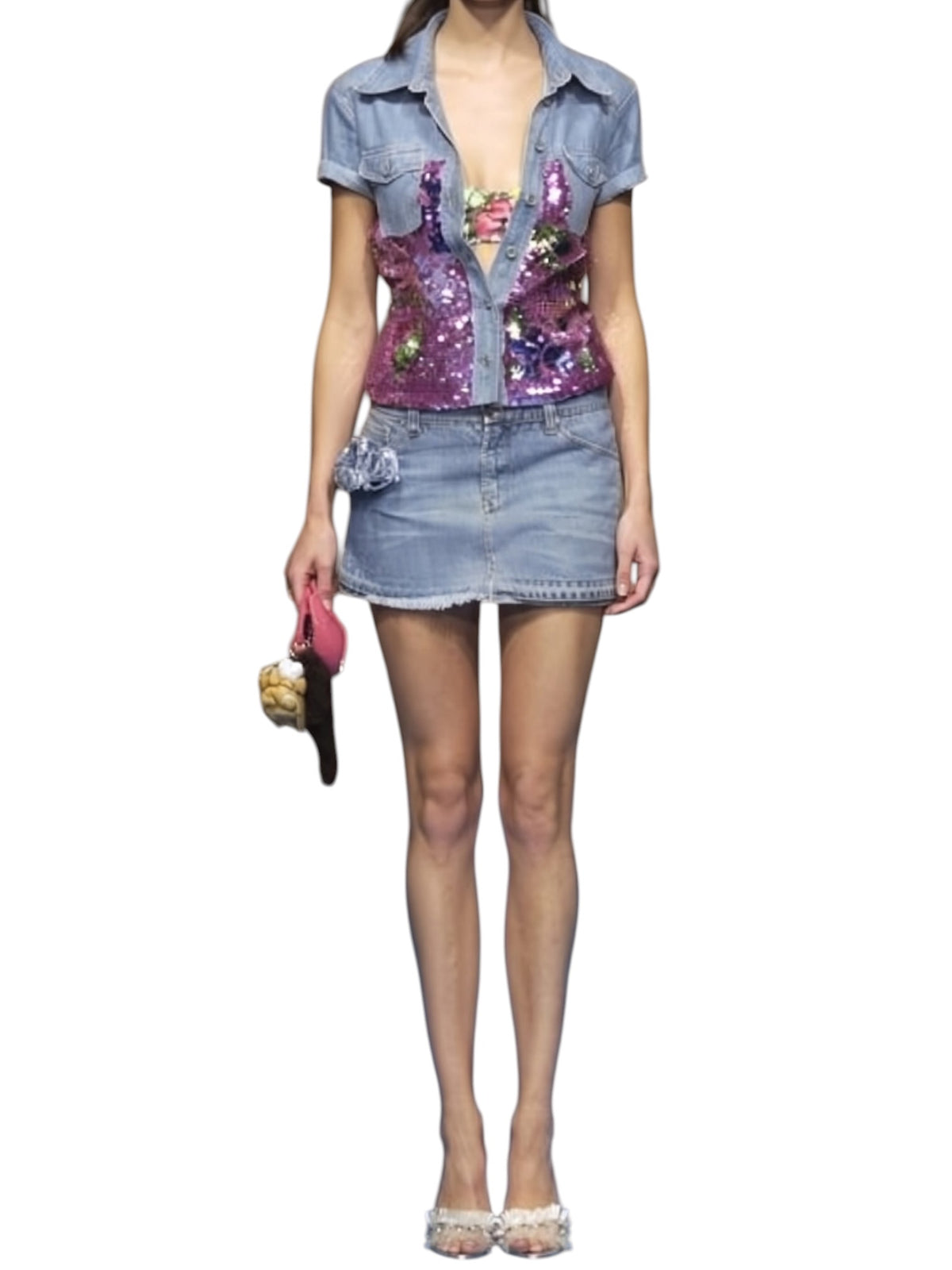 Dolce & Gabbana Blue Denim Short-Sleeve Jacket - Size S