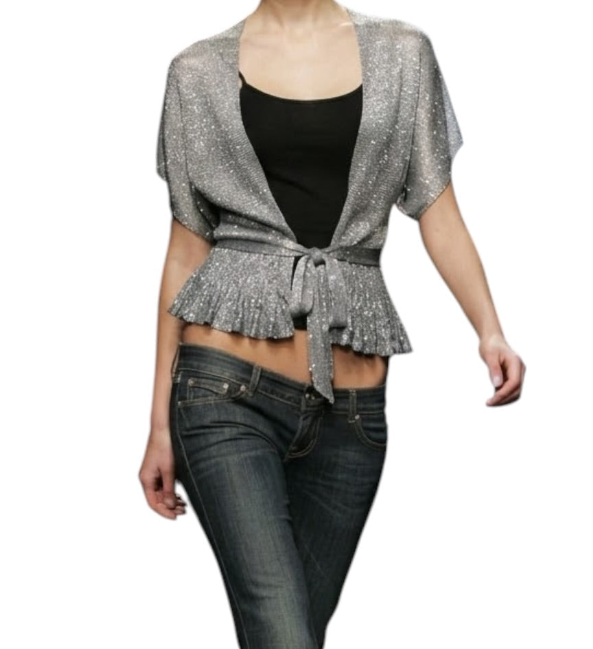 Jennifer Lopez Silver Top - Size XS