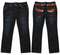 Baby Phat Y2K Dark Wash Sequin Back Pocket Jeans - Size 15