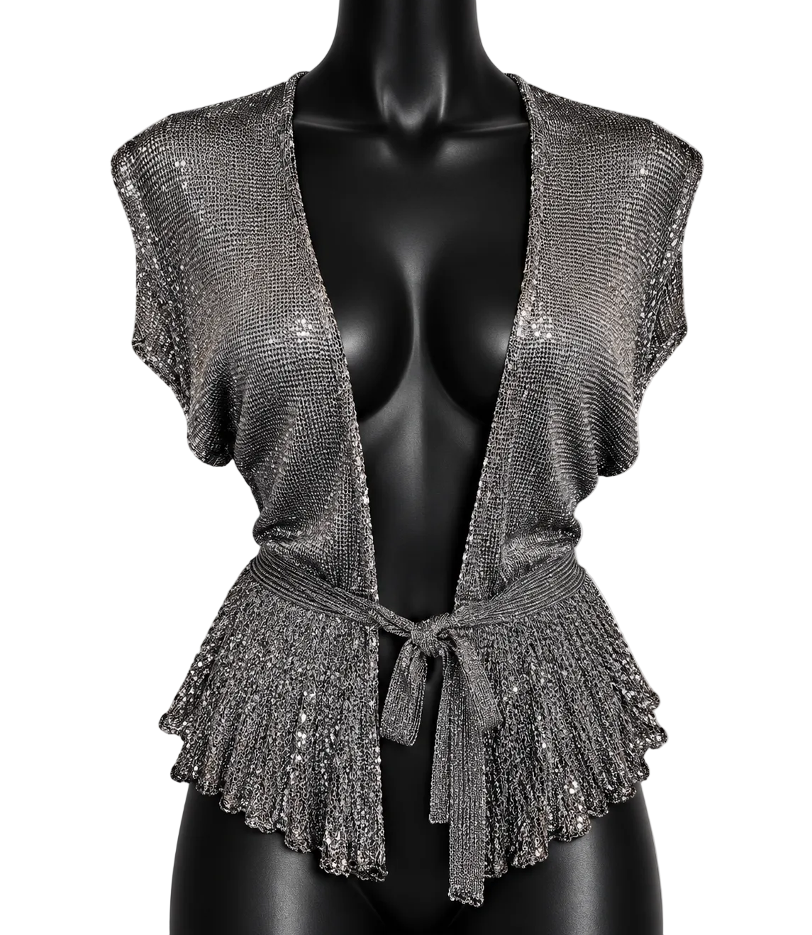 Jennifer Lopez Silver Top - Size XS