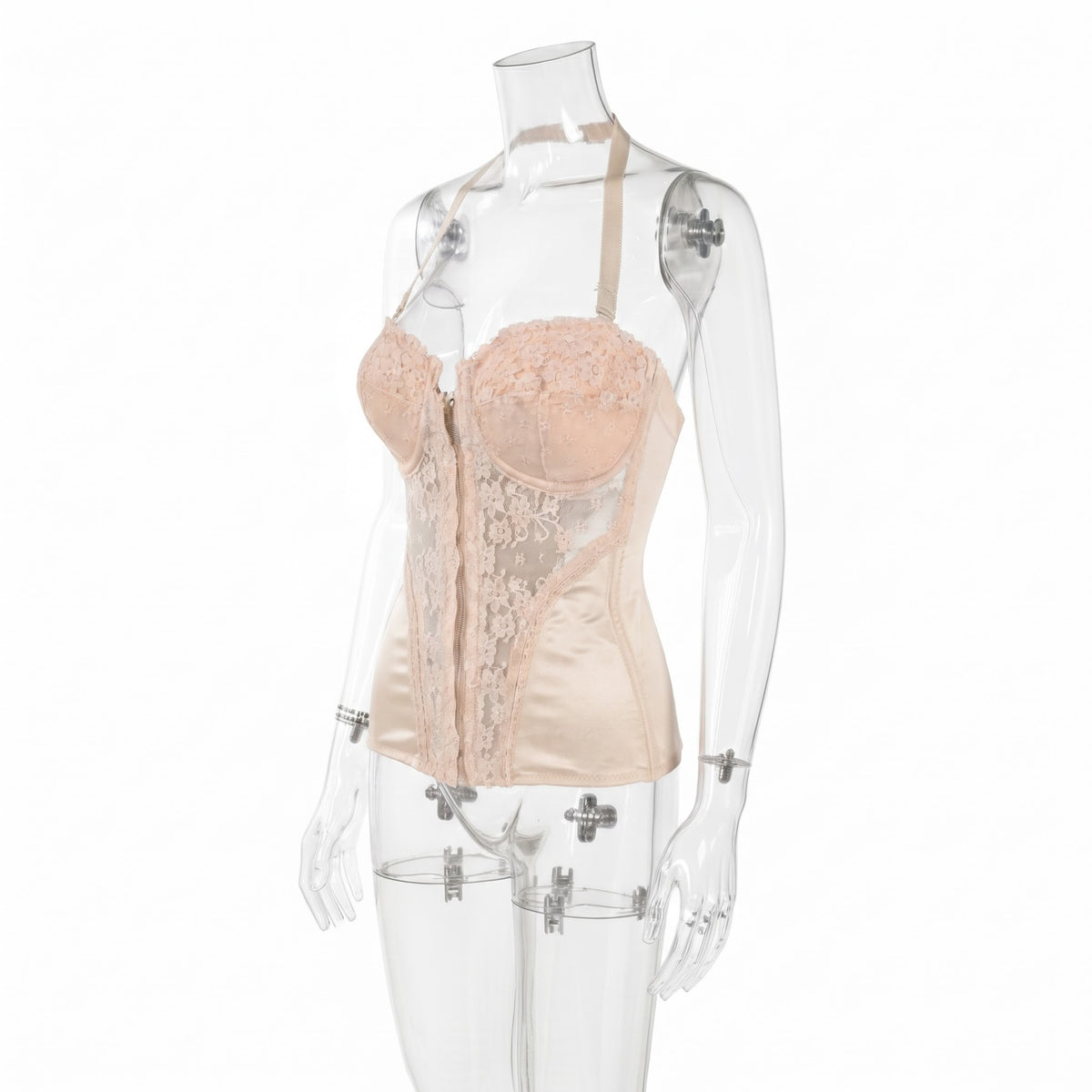 Frederick's of Hollywood Vintage Merry Widow Corset - Cream, 34C