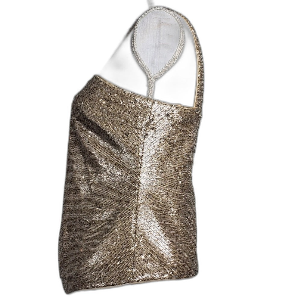 Vince Camuto gold and silver sequin halter tank top - view 10
