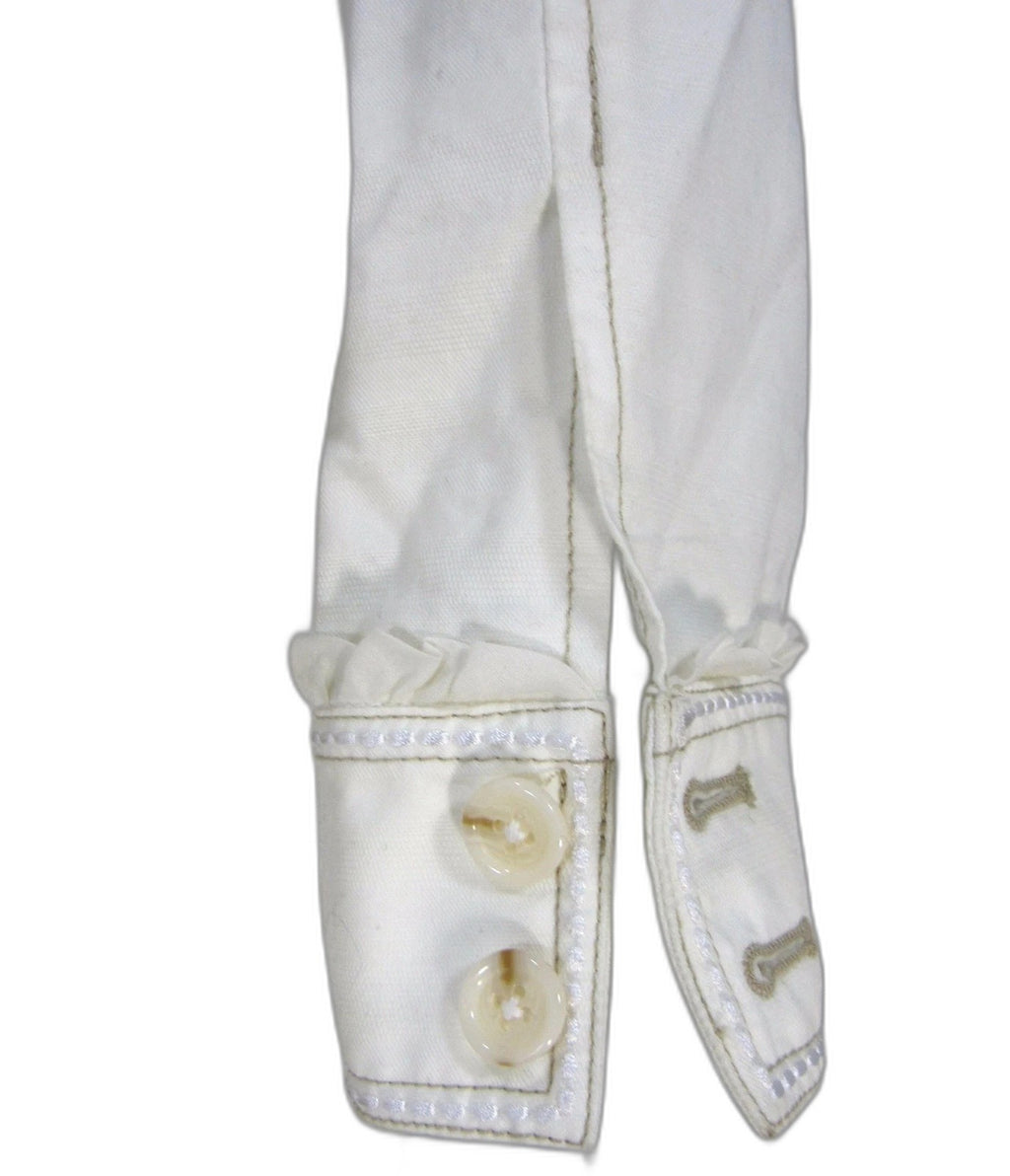 White House Black Market ivory belted blazer jacket - view 10