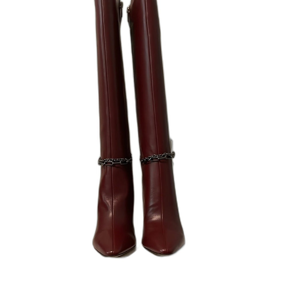 Vince Camuto Felinda blood red stiletto boots - front