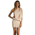 Trina Turk Nod to Mod Natalya one-shoulder dress in blush pink - front