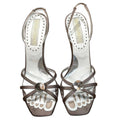 Catherine Malandrino Jakarta Satin Heels - Brown, Size 8.5