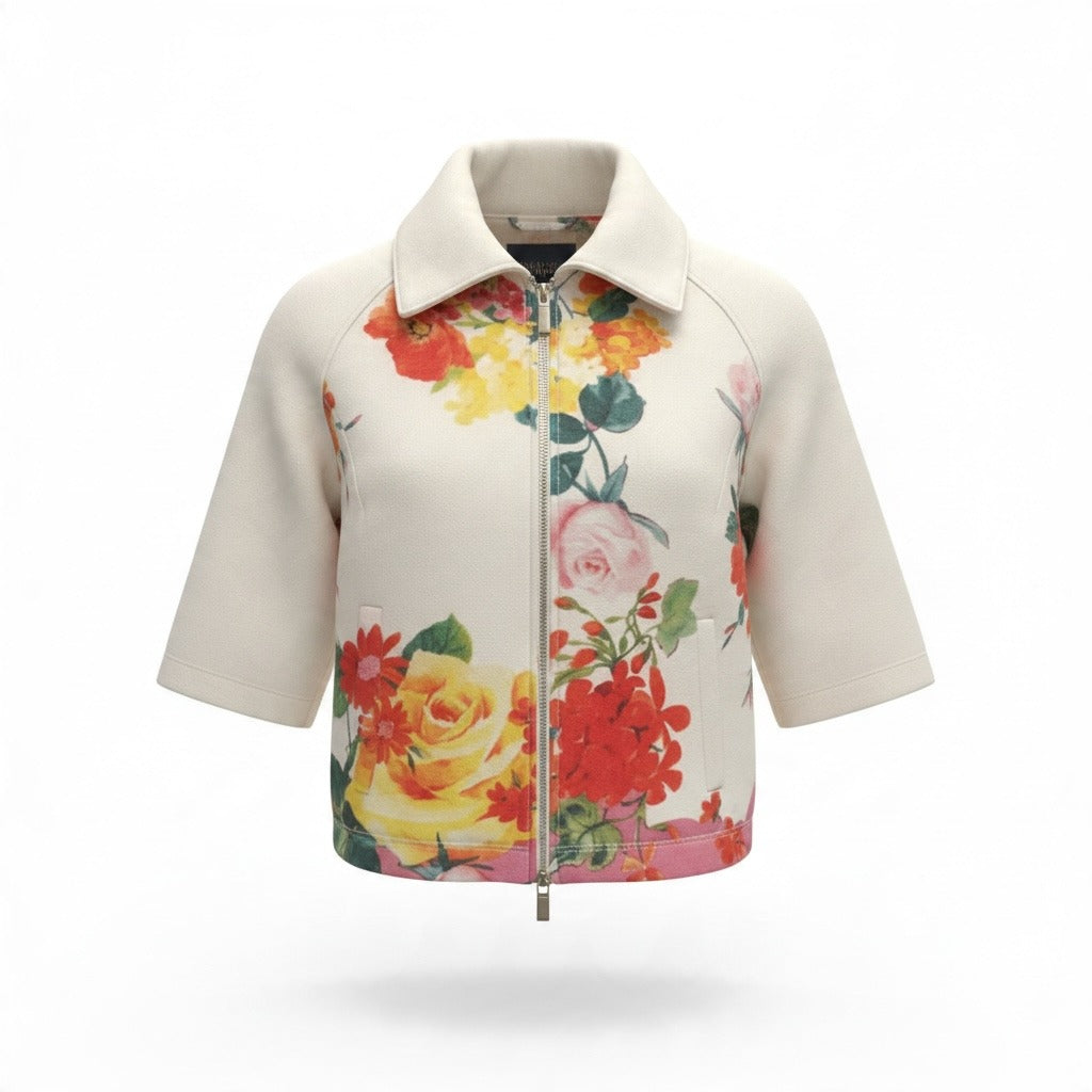 Blugirl Blumarine Floral Zip Jacket - Size M