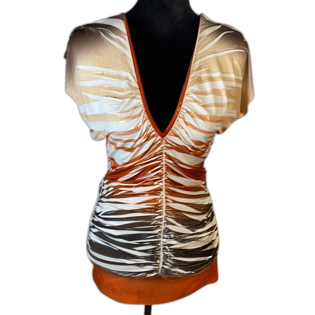 Daytrip orange ombre dip dye open back mini dress - front
