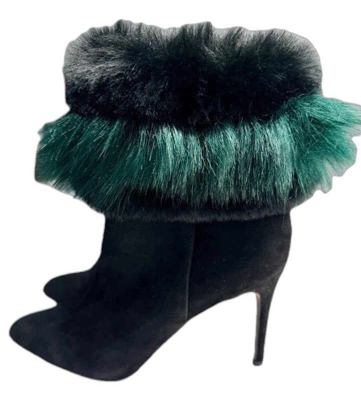 Sam Edelman Oleana faux fur stiletto ankle boots - front