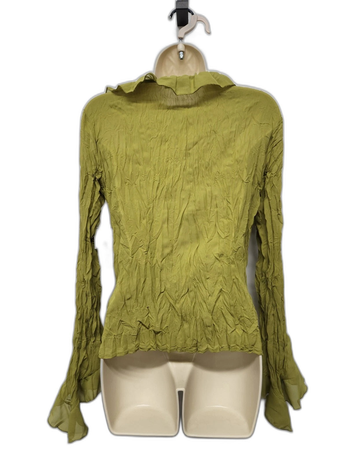 Kaelyn-Max green floral embroidered blouse - view 2