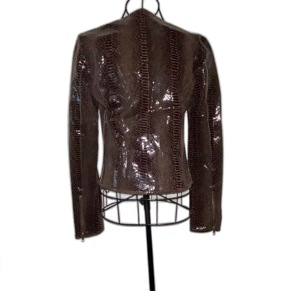Tarah Smith faux snake skin jacket - back