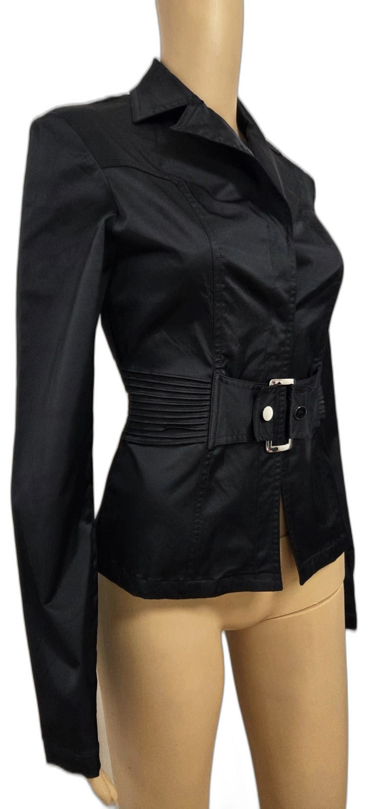 Vintage Odds in Evens black snap-front jacket blazer - view 2