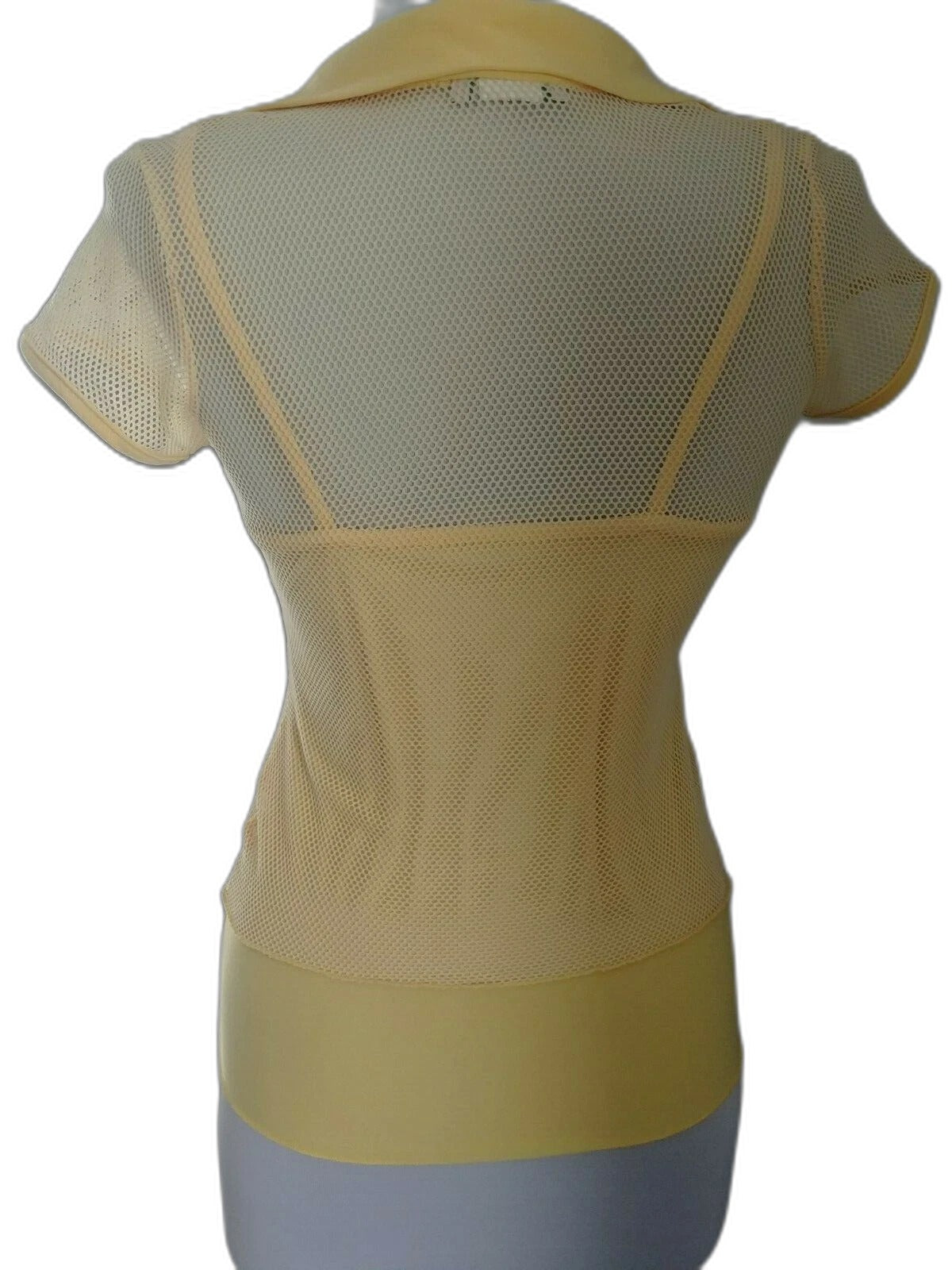 Natau Y2K 2-piece yellow tank and mesh over shirt set - view 3
