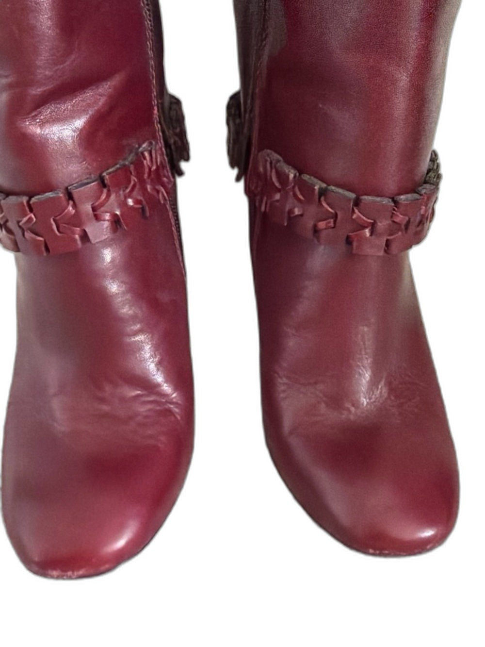 Tory Burch Sarava red leather over-the-knee boots - view 3