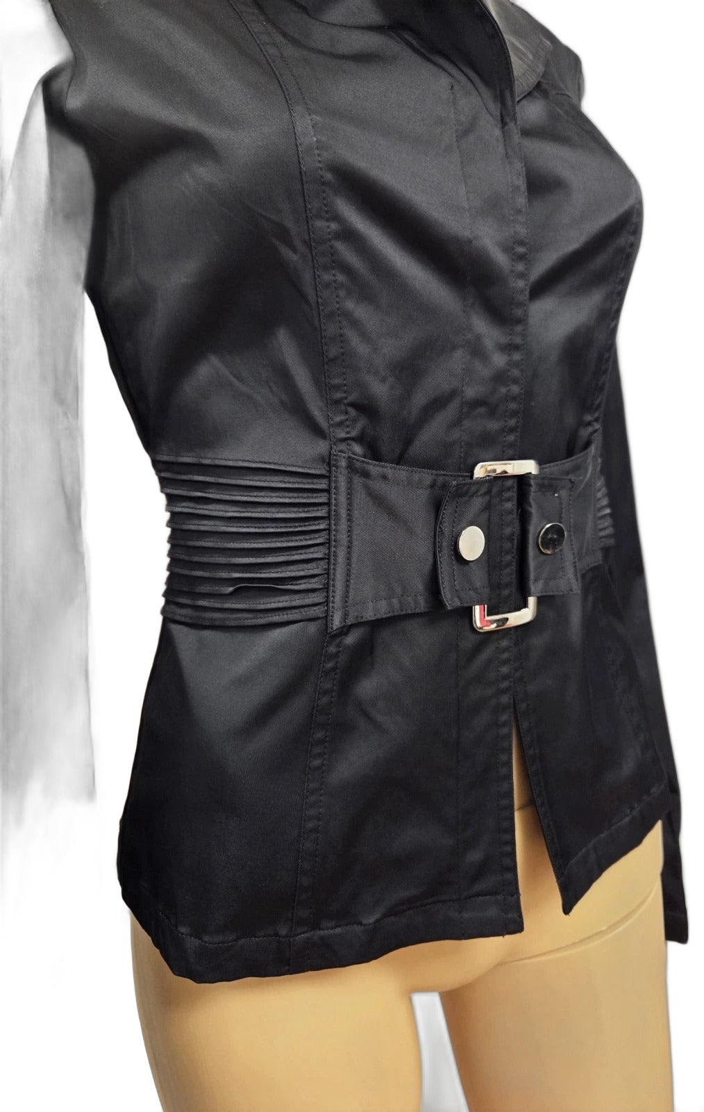 Vintage Odds in Evens black snap-front jacket blazer - view 3