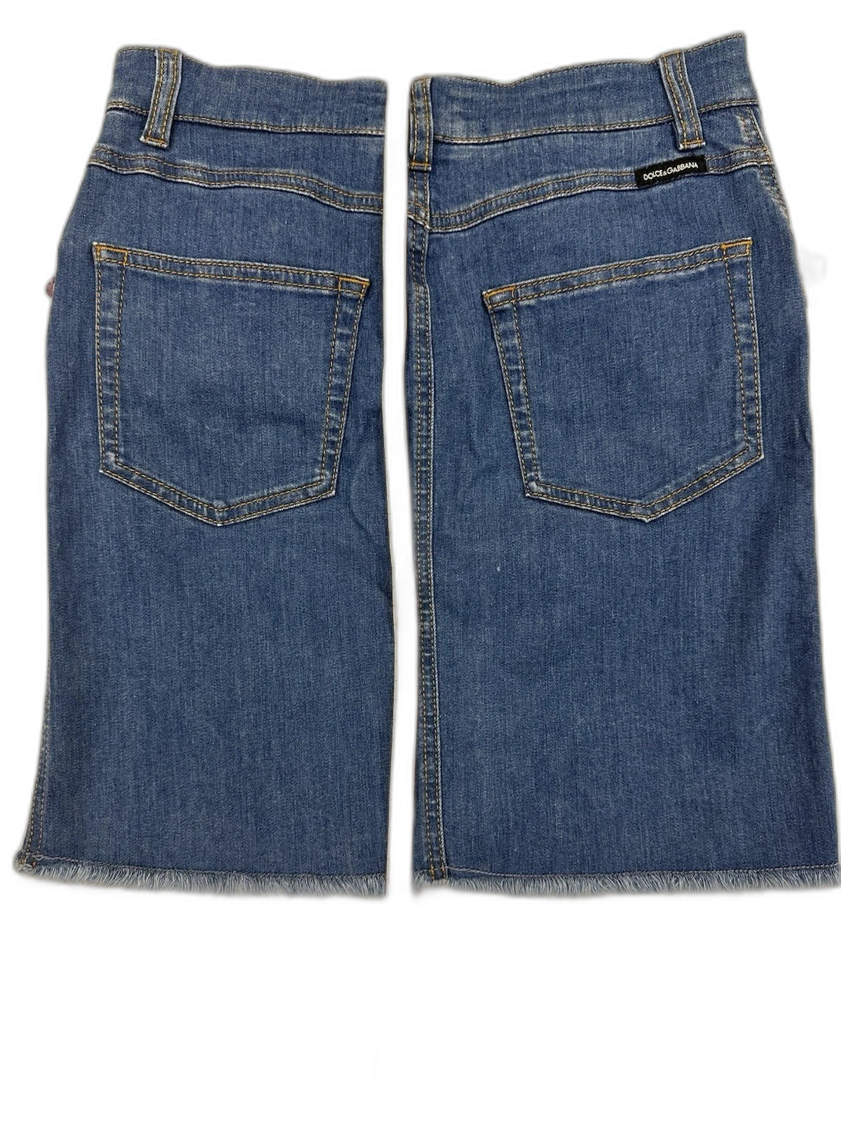 Dolce & Gabbana denim skirt - back view detail