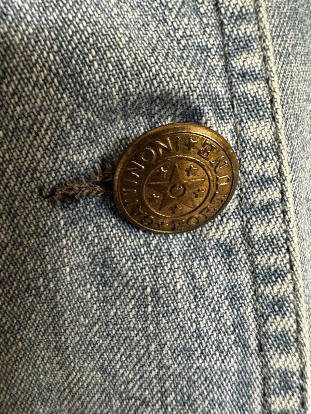 Vintage Gattinoni Fortune Italy embroidered denim top - view 3