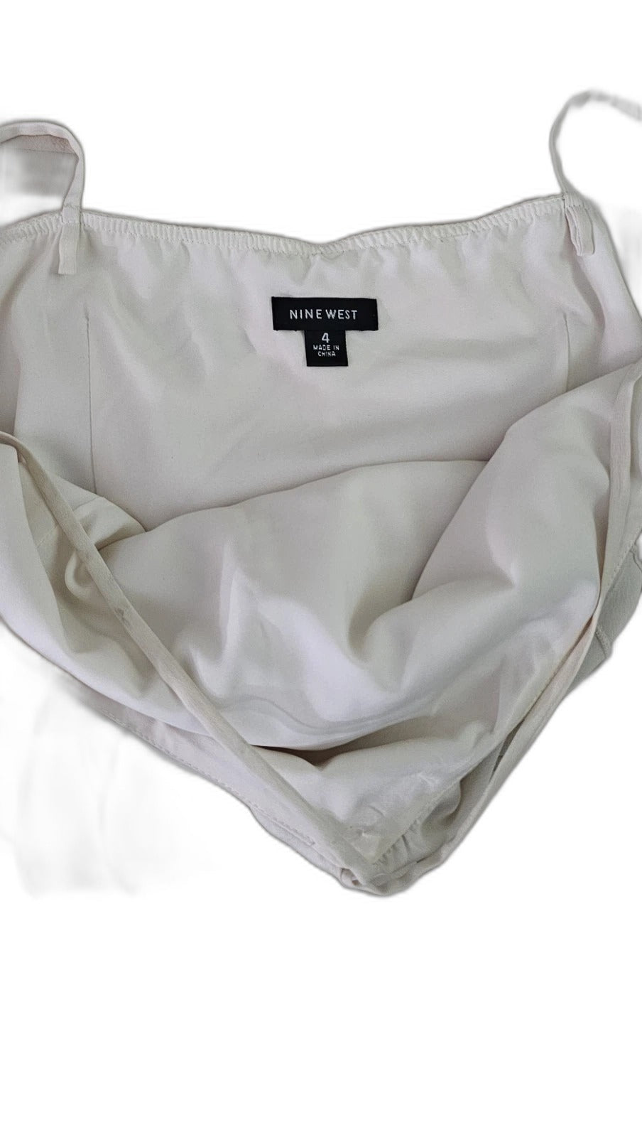 Nine West beige halter evening top with ruffle detail - view 4