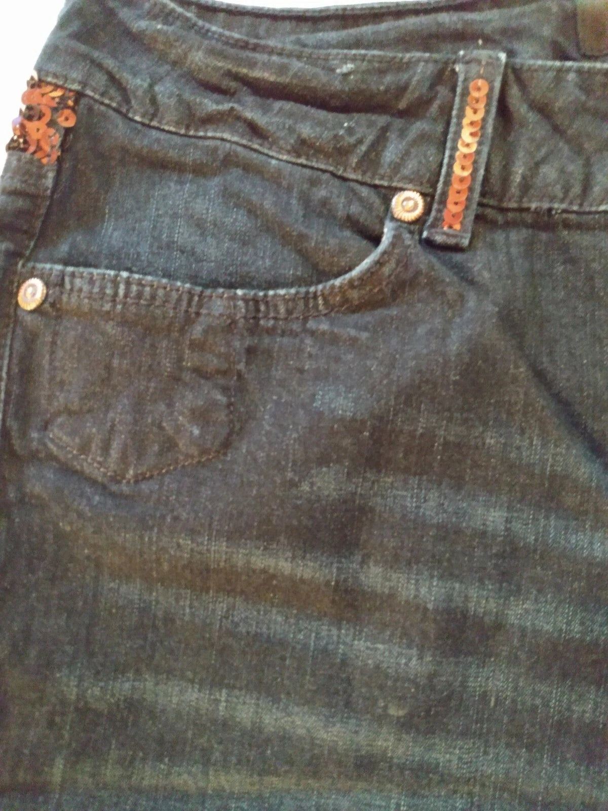 Baby Phat Y2K dark wash sequin back pocket jeans - view 4