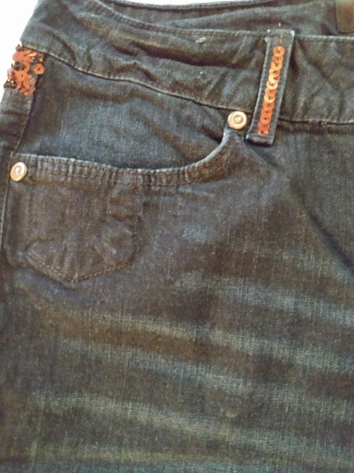 Baby Phat Y2K dark wash sequin back pocket jeans - view 4