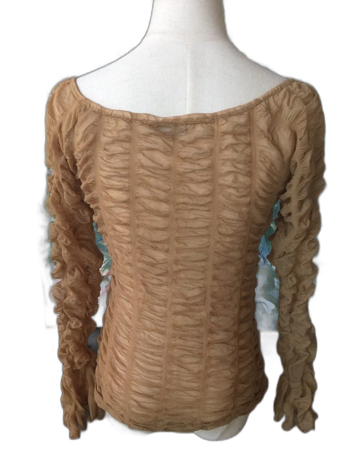 Luxx sheer ruched net top - back view