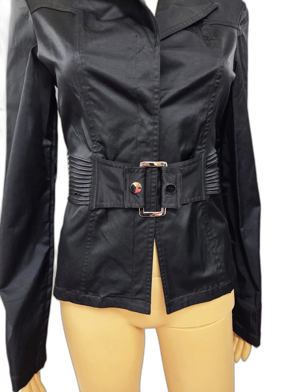 Vintage Odds in Evens black snap-front jacket blazer - view 4