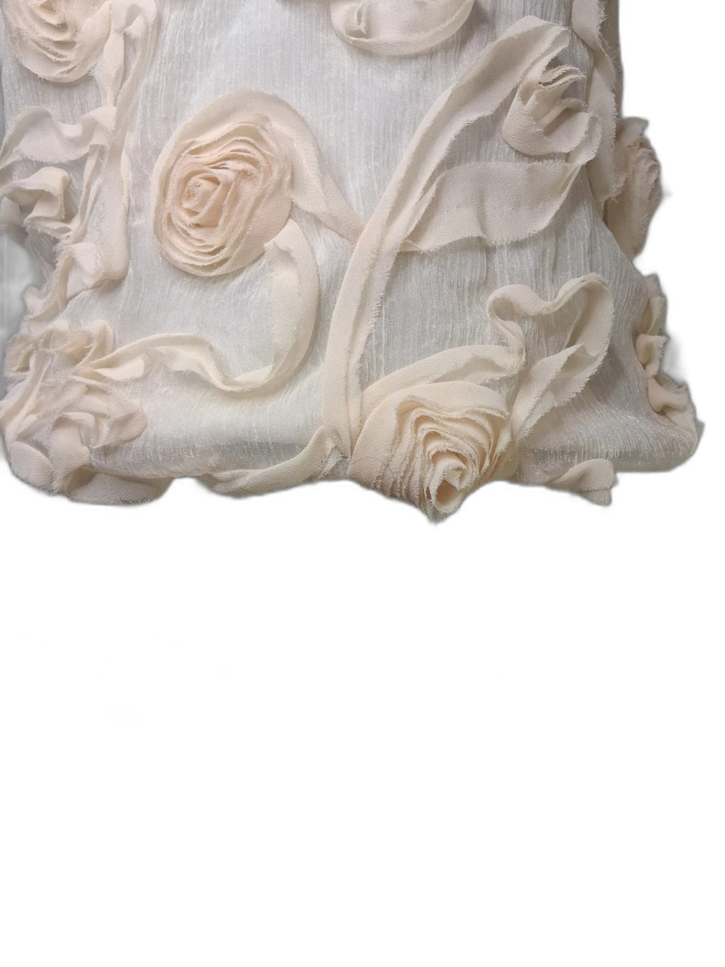 Heart Soul ivory rosette print tank top with smocked waist - view 4