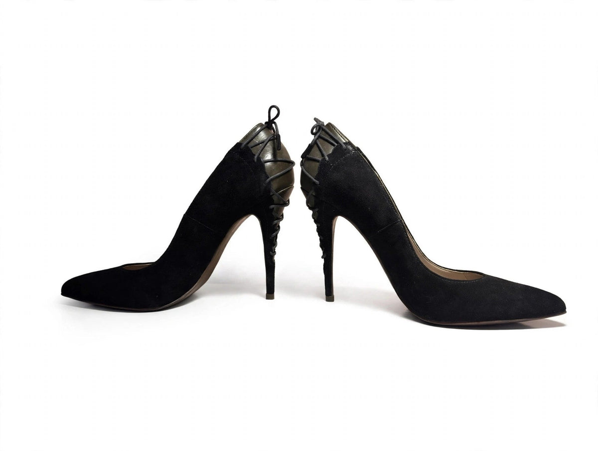 Jack's Place black suede pumps - view 7