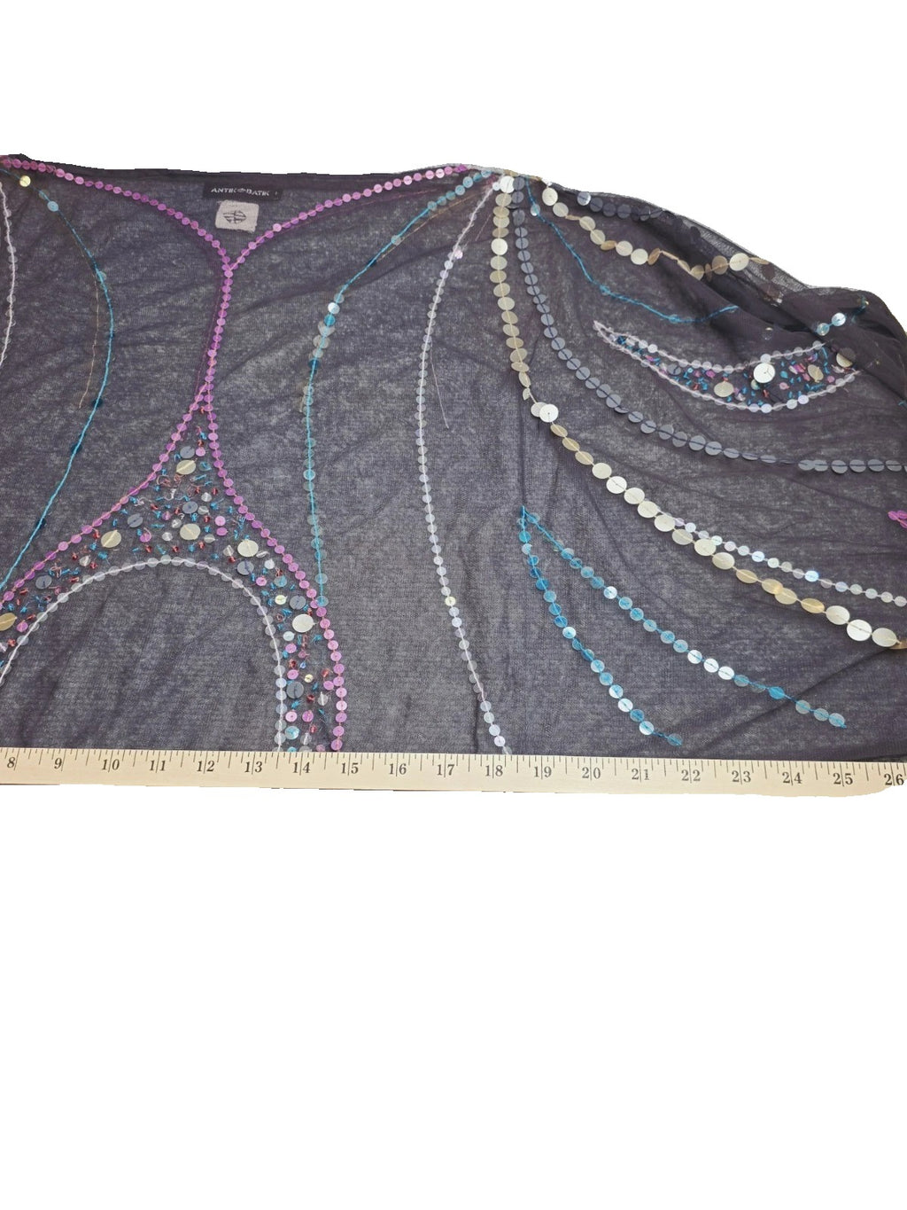 Antik Batik black sheer mesh sequin beaded dress - view 5