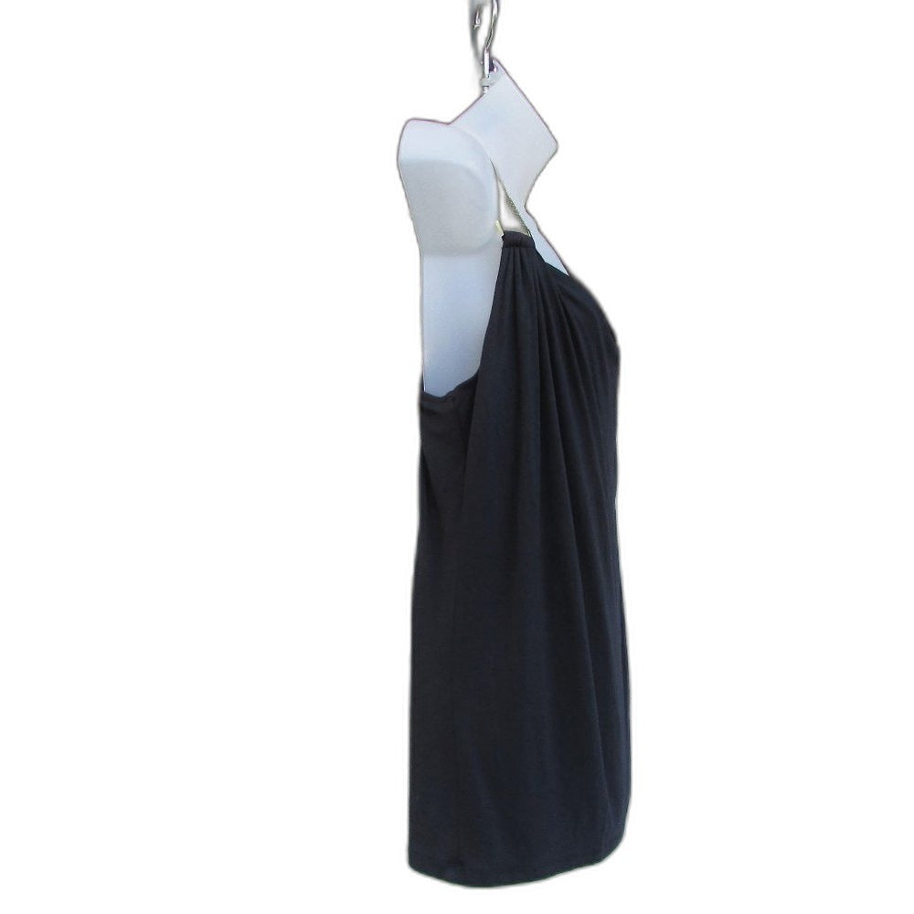 MICHAEL Michael Kors black top with gold mesh shoulder straps - view 5