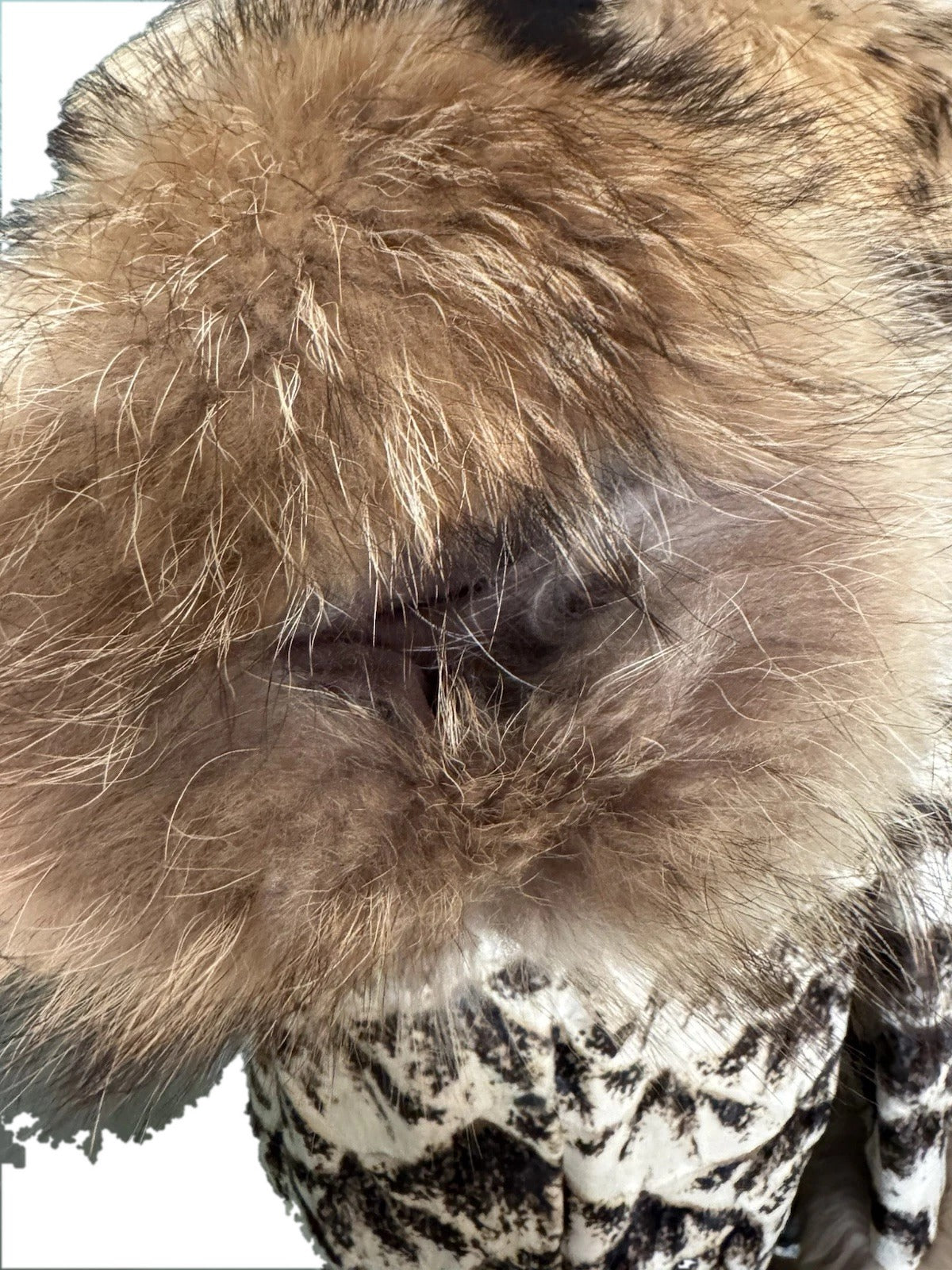 Saglia vintage sheared mink fur coat with raccoon trim - view 6