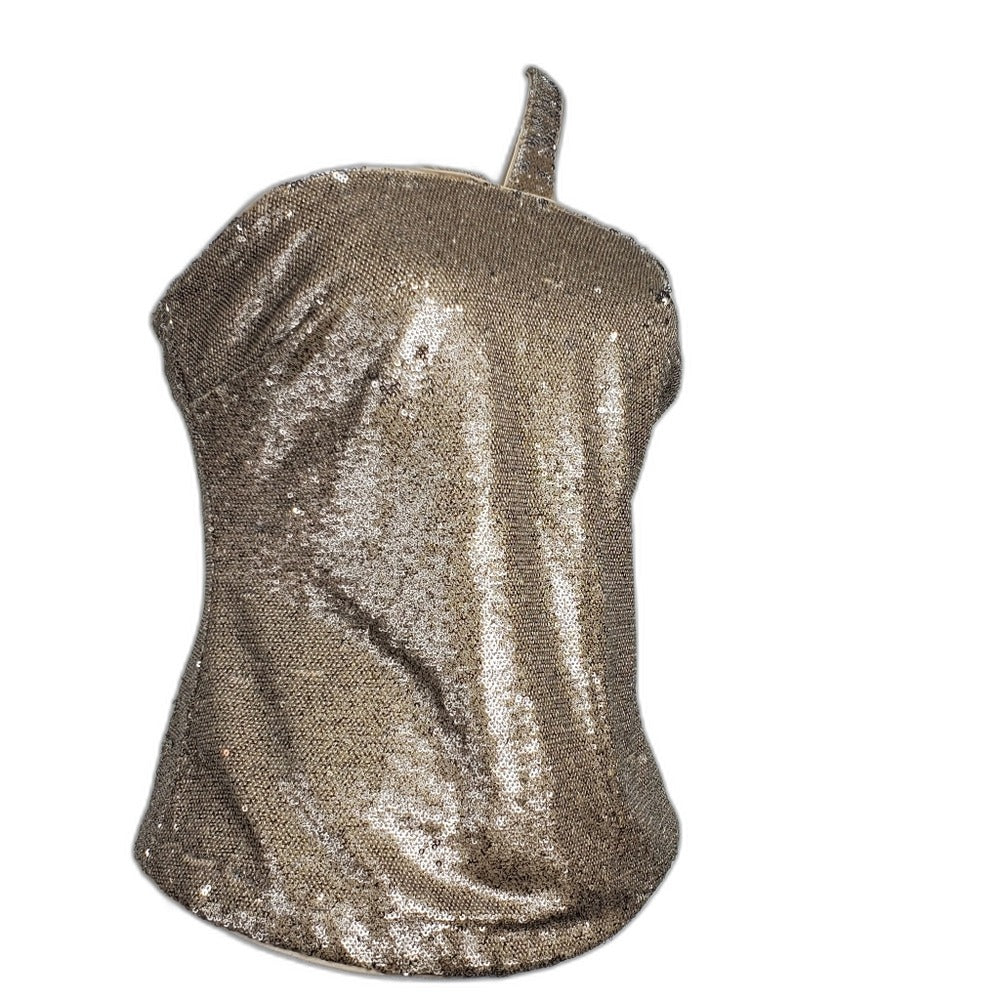 Vince Camuto gold and silver sequin halter tank top - view 7