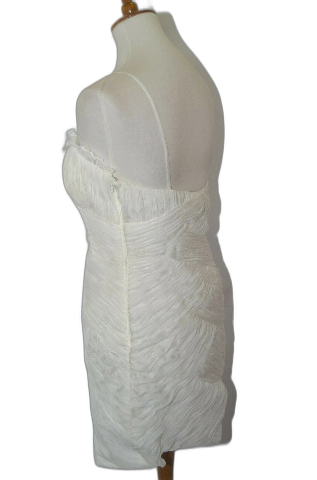 Dave & Johnny vintage white ruched sequin dress - view 7