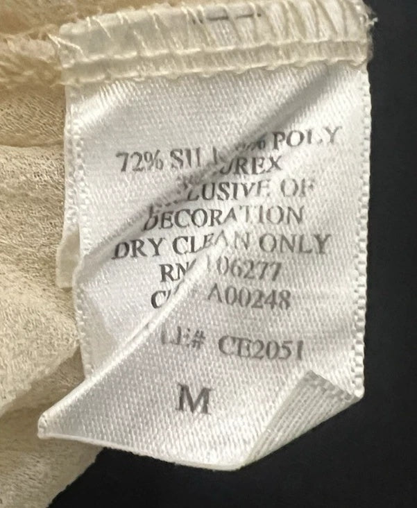 Hale Bob care label - 72% silk, dry clean only
