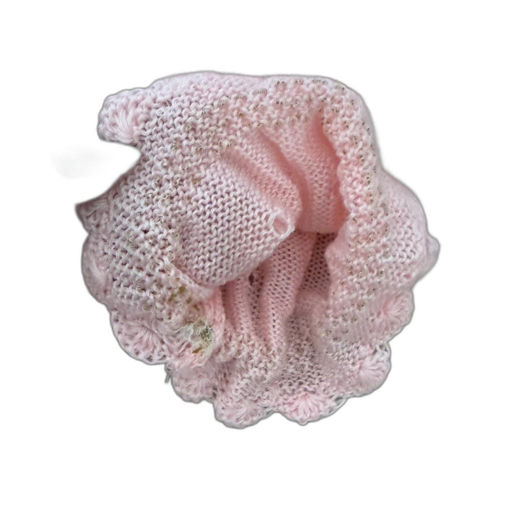 Vintage pink knit sweater - cuff detail