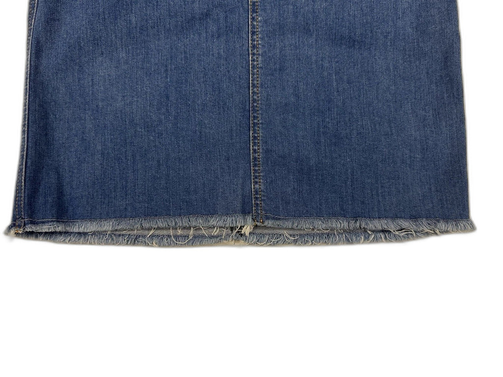 Dolce & Gabbana denim skirt - fringe hem detail