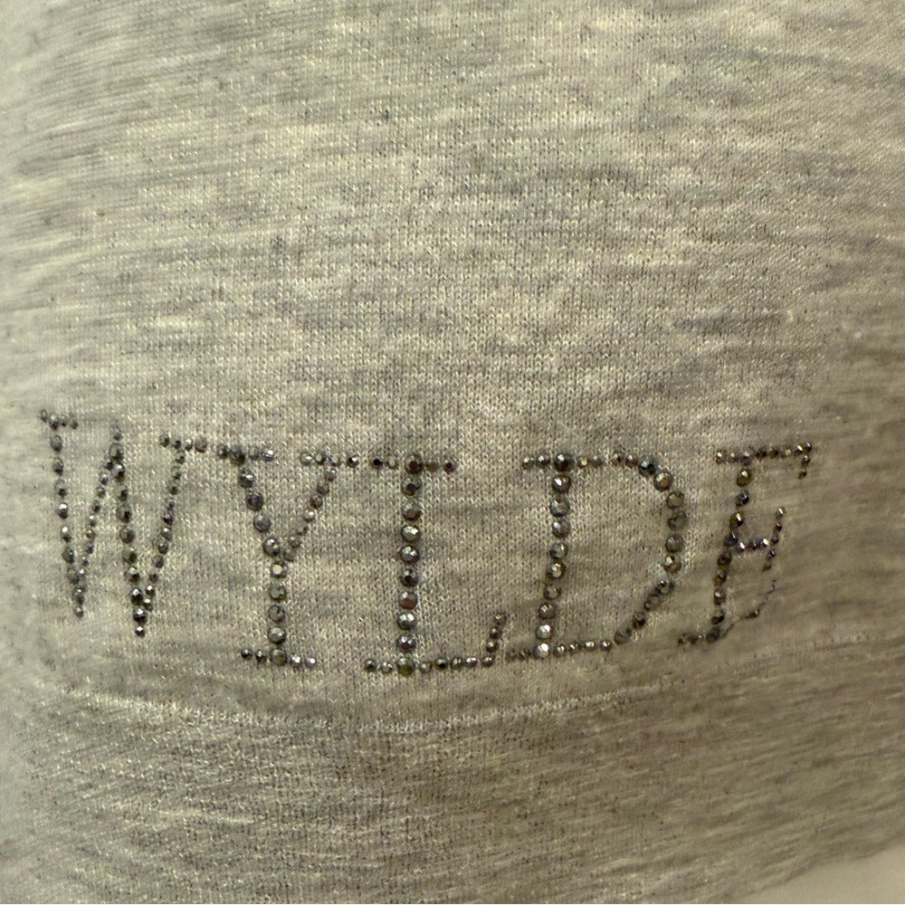 Thomas Wylde WYLDE rhinestone lettering - close-up