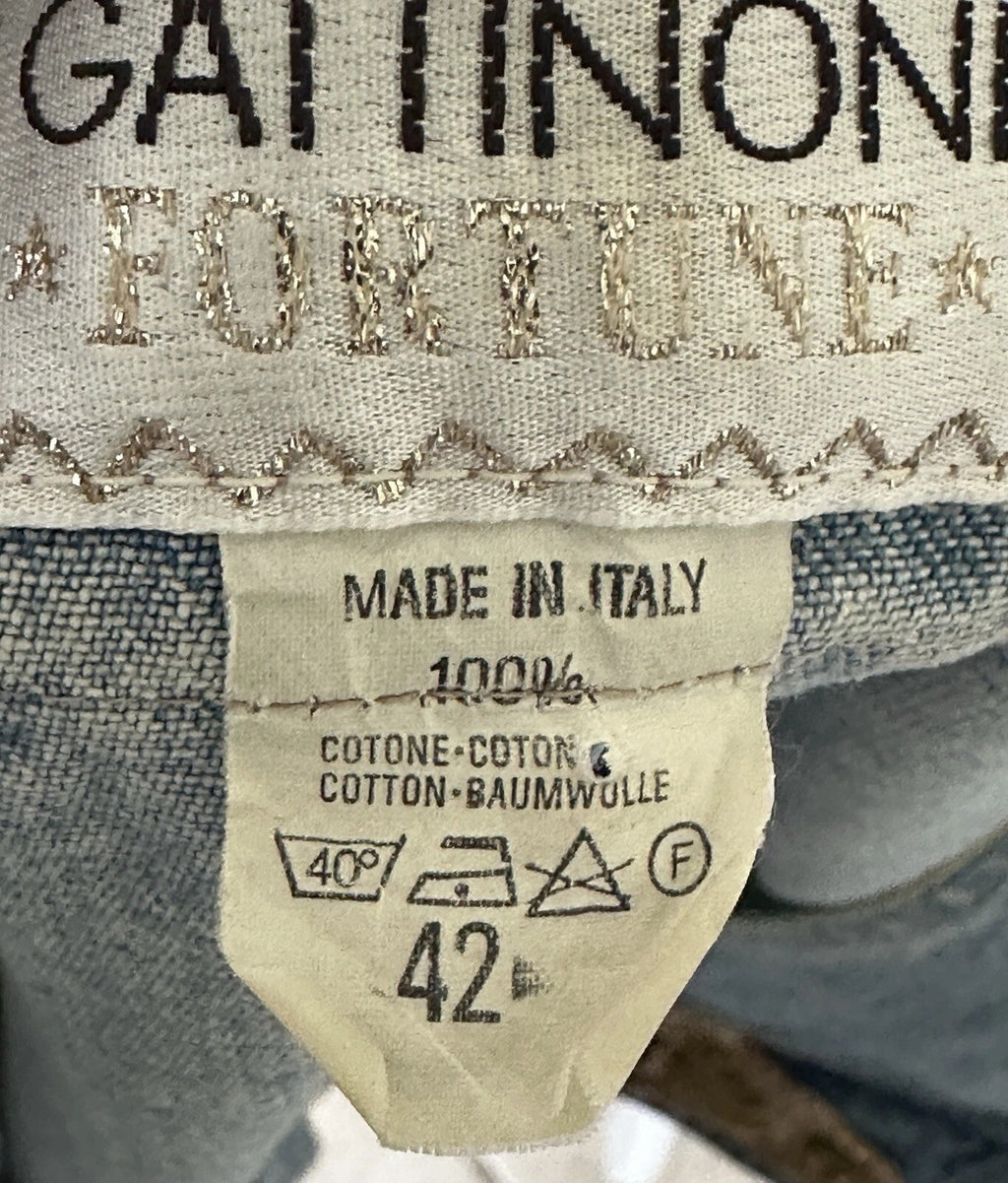 Vintage Gattinoni Fortune Italy embroidered denim top - view 9